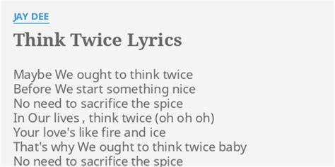 lyrics think twice